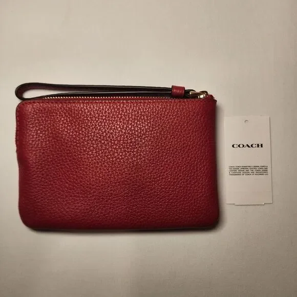 NWT Coach CZ529 Lunar New Year 2025 Corner Zip Wristlet YEAR OF SNAKE Red - Picture 3 of 3